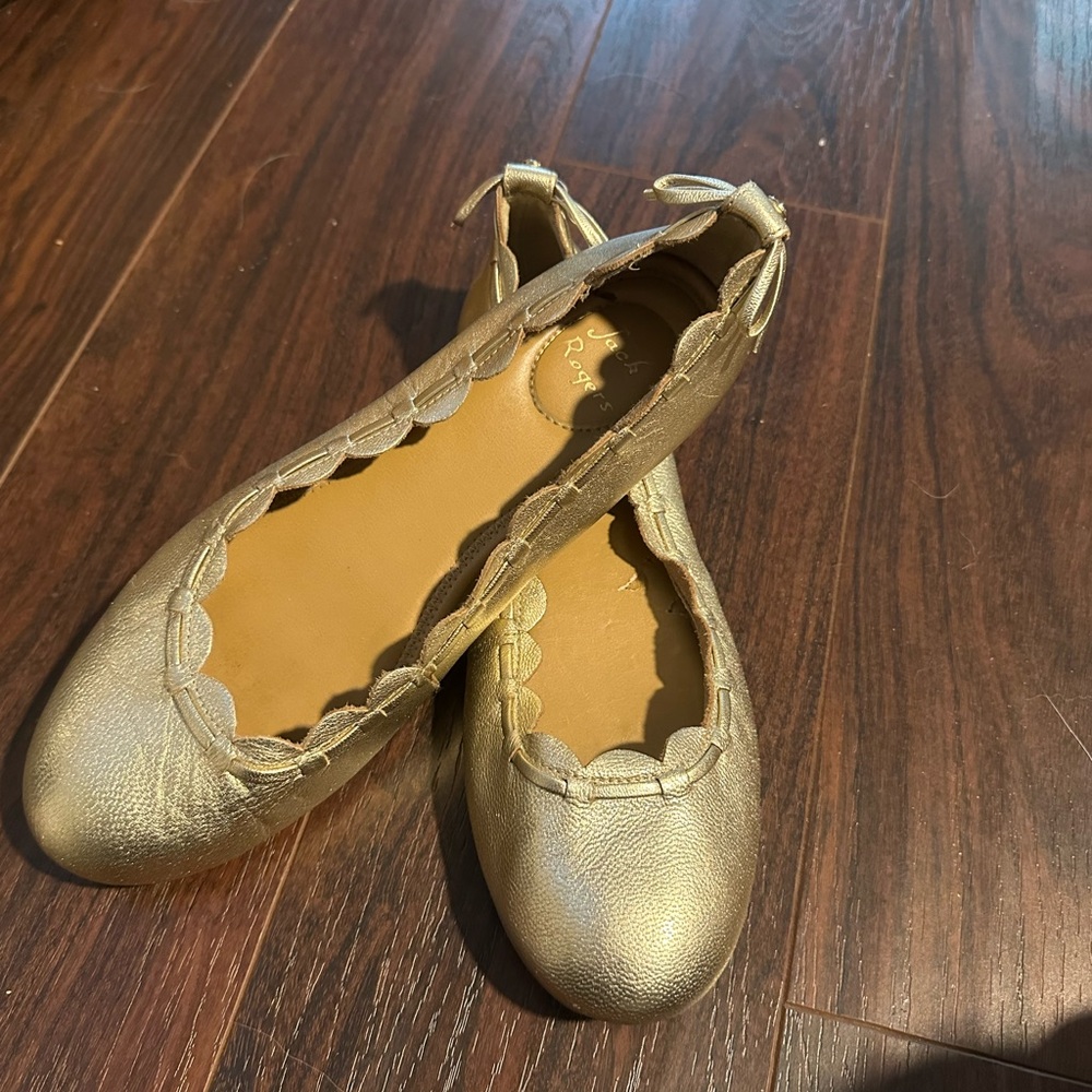 Jack Rogers Gold Flats